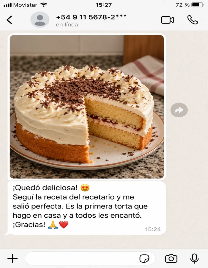 Testimonio de torta en olla perfecta